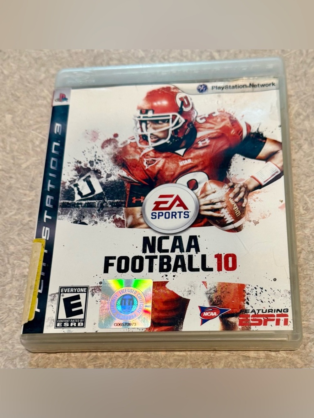 CAA Football 10 PS3 Game CIB Complete Case Manual Sony PlayStation 3 2009